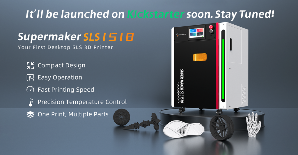 Unlock Unprintable Designs: Zongheng3D SLS1518 Desktop SLS Printer Coming to Kickstarter.